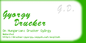 gyorgy drucker business card